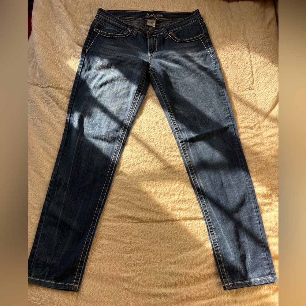 Kaba Jeans Medium Wash Slim Straight Denim Jeans